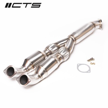 CTS Turbo Nissan R35 GT-R Resonated Y-pipe/Mid-pipe High-Flow Cat