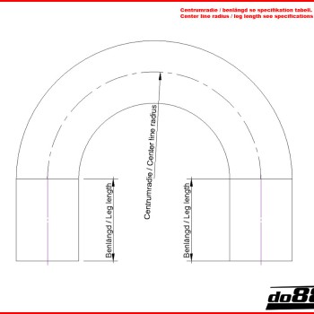 Aluminum pipe 180 degrees 0,75´´ (19mm)