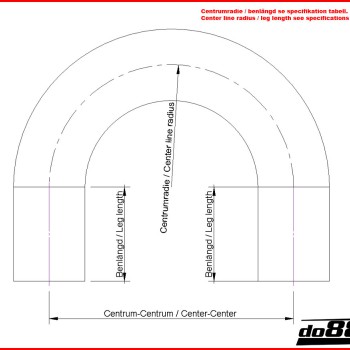 Aluminum pipe 180 degrees 2,5´´ (63mm)