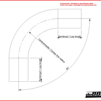 Aluminum pipe 90 degrees 2,25´´ (57mm)
