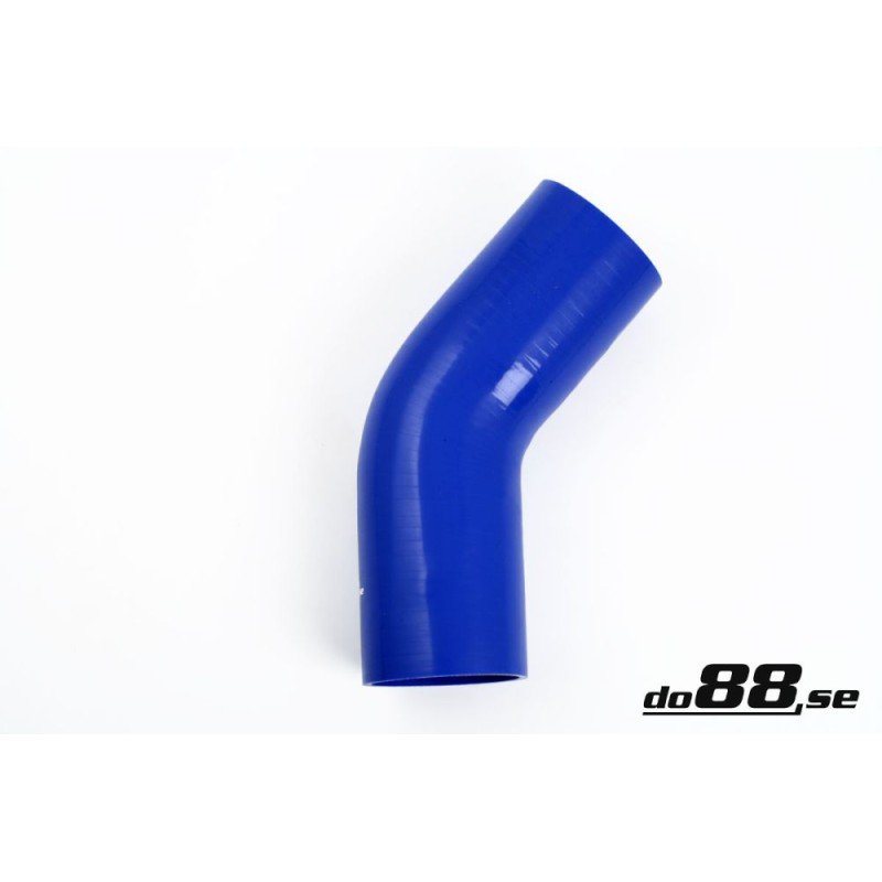 Silicone hose Blue 45 degrees 3,5´´ (89mm)
