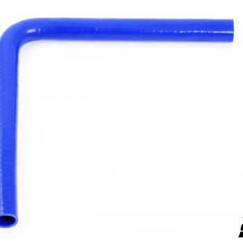 Silicone hose Blue 90 degrees long leg 1,25´´ (32mm)