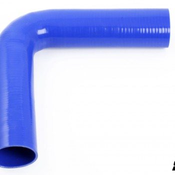 Silicone hose Blue 90 degrees long leg 2,5´´ (63mm)
