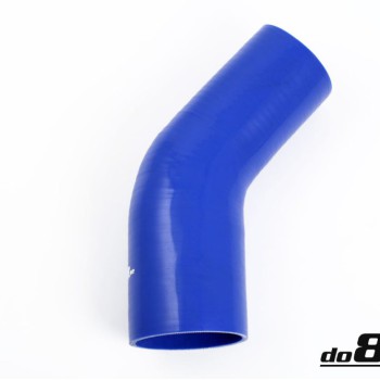 Silicone hose Blue 45 degrees 3,125 - 3,5'' (80-89mm)