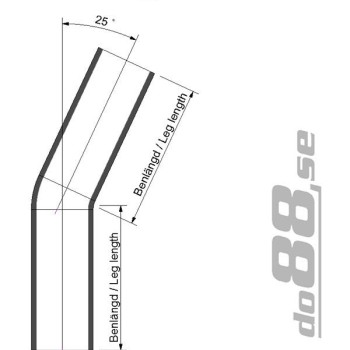 Silicone hose Red 25 degrees 2,25´´ (57mm)