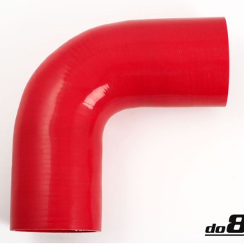 Silicone hose Red 90 degrees 4´´ (102mm)