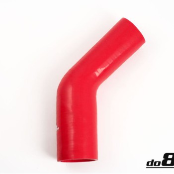 Silicone hose Red 45 degrees 2 - 2,375´´ (51 - 60mm)