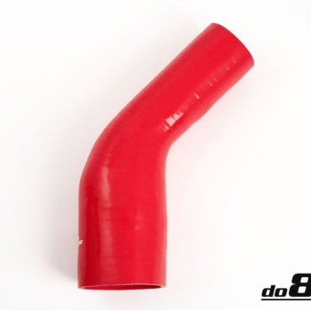 Silicone hose Red 45 degrees 2 - 2,75´´ (51 - 70mm)