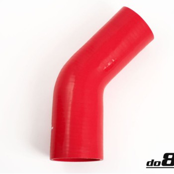 Silicone hose Red 45 degrees 2,75 - 3,125´´ (70 - 80mm)