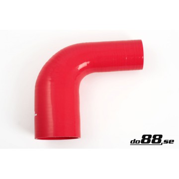 Silicone hose Red 90 degrees 2,25 - 2,75´´