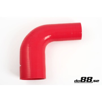 Silicone hose Red 90 degrees 2,5 - 3´´ (63 - 76mm)