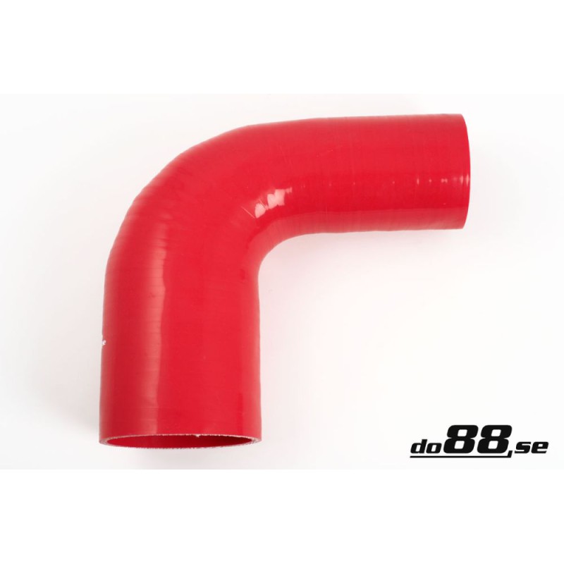 Silicone hose Red 90 degrees 3,5 - 4´´ (89 - 102mm)