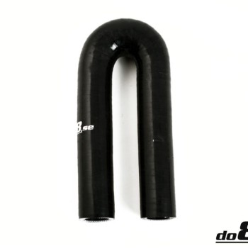 Silicone hose Black 180 degrees 0,25´´ (6,5mm)