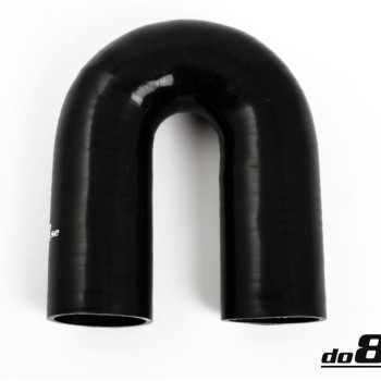 Silicone hose Black 180 degrees 2,68´´ (68mm)