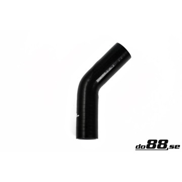 Silicone hose Black 45 degrees 1,125´´ (28mm)