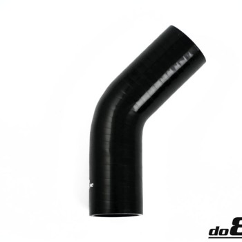 Silicone hose Black 45 degrees 2,375´´ (60mm)