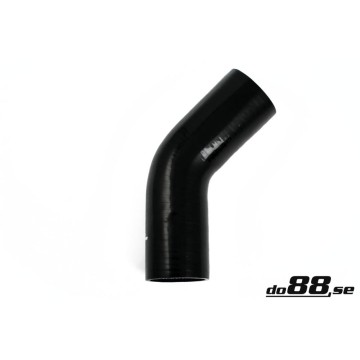 Silicone hose Black 45 degrees 2,5´´ (63mm)