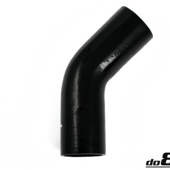 Silicone hose Black 45 degrees 2,75´´ (70mm)