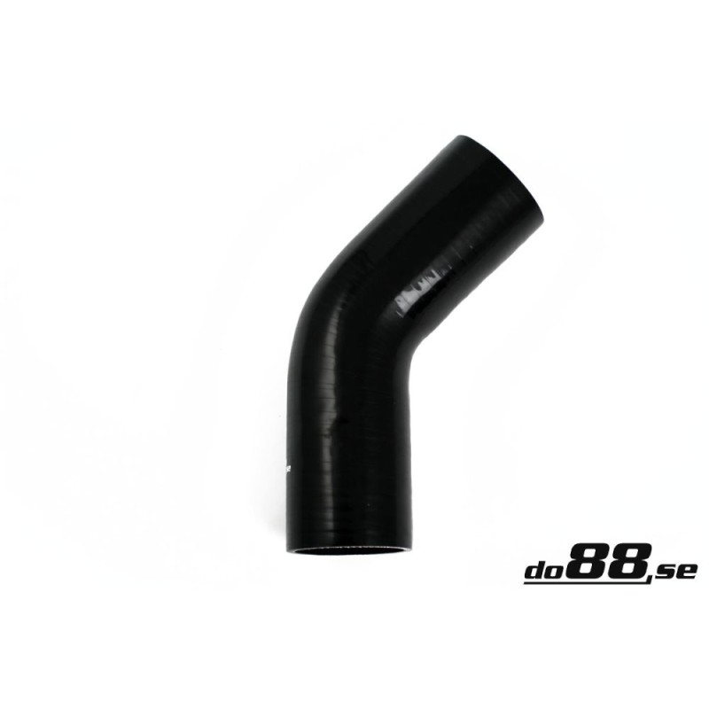 Silicone hose Black 45 degrees 3´´ (76mm)