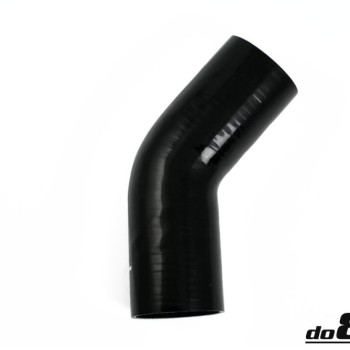 Silicone hose Black 45 degrees 3,5´´ (89mm)