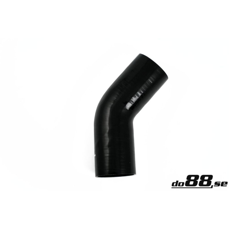 Silicone hose Black 45 degrees 3,75´´ (95mm)