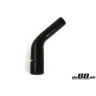 Silicone hose Black 45 degrees 0,75 - 1,25´´ (19-32mm)