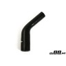 Silicone hose Black 45 degrees 1,25 - 1,5´´ (32-38mm)