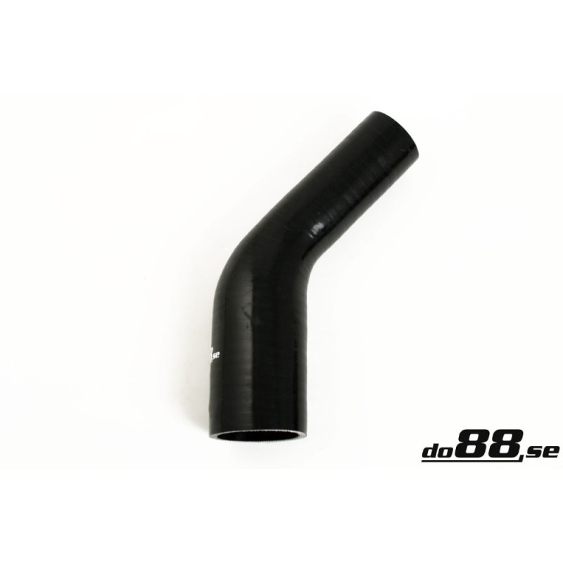 Silicone hose Black 45 degrees 1,5 - 1,625´´ (38-41mm)