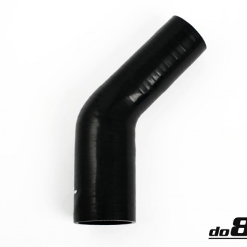 Silicone hose Black 45 degrees 1,75 - 2,5´´ (45-63mm)