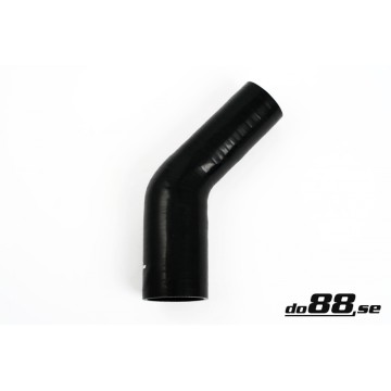 Silicone hose Black 45 degrees 1,75 - 2,5´´ (45-63mm)