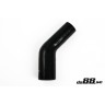 Silicone hose Black 45 degrees 1,75 - 2,5´´ (45-63mm)