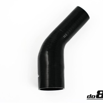 Silicone hose Black 45 degrees 2,25 - 2,5´´ (57 - 63mm)