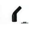 Silicone hose Black 45 degrees 2,25 - 3´´ (57 - 76mm)