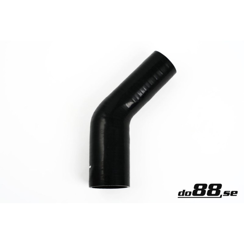 Silicone hose Black 45 degrees 2,375 - 2,75´´ (60-70mm)