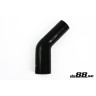 Silicone hose Black 45 degrees 2,375 - 2,75´´ (60-70mm)