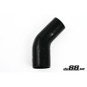 Silicone hose Black 45 degrees 2,5 - 3´´ (63 - 76mm)