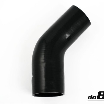 Silicone hose Black 45 degrees 2,75 - 3,125´´ (70 - 80mm)