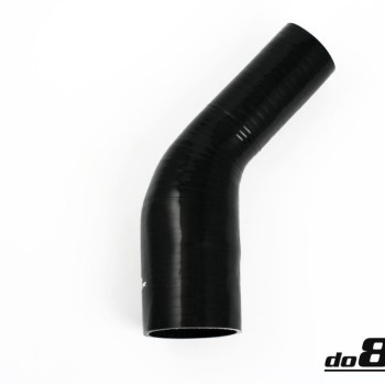 Silicone hose Black 45 degrees 2,75 - 3,25´´ (70-83mm)