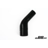 Silicone hose Black 45 degrees 2,75 - 3,25´´ (70-83mm)