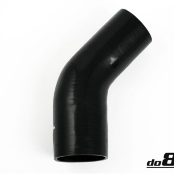 Silicone hose Black 45 degrees 2,75 - 3,5´´ (70-89mm)