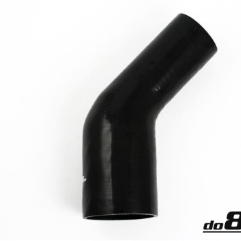 Silicone hose Black 45 degrees 3 - 4´´ (76 - 102mm)