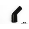 Silicone hose Black 45 degrees 3 - 4´´ (76 - 102mm)