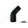 Silicone hose Black 45 degrees 3,125 - 3,25´´ (80-83mm)