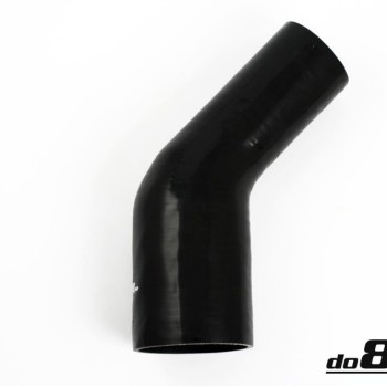 Silicone hose Black 45 degrees 3,25 - 4´´ (83-102mm)