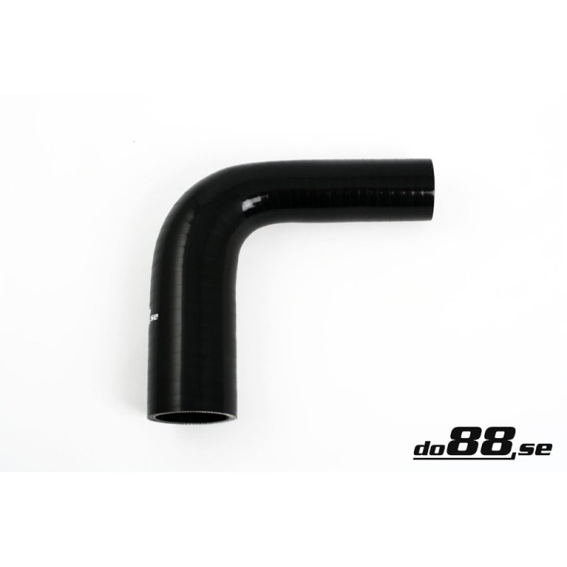 Silicone hose Black 90 degrees 1,375 - 1,625´´ (35-41mm)