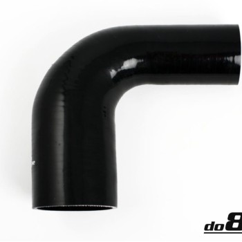 Silicone hose Black 90 degrees 2,5 - 3,25´´ (63-83mm)
