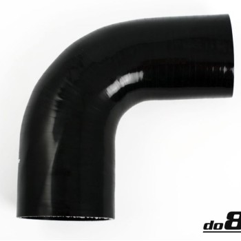 Silicone hose Black 90 degrees 2,75 - 3,5´´ (70 - 89mm)