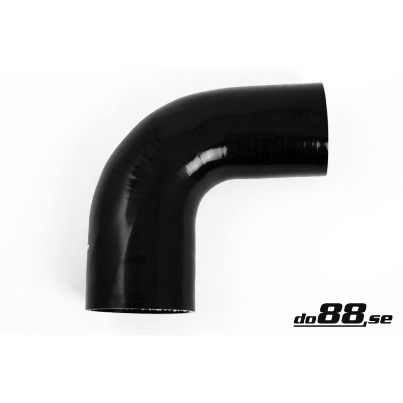 Silicone hose Black 90 degrees 3 - 3,5´´ (76 - 89mm)