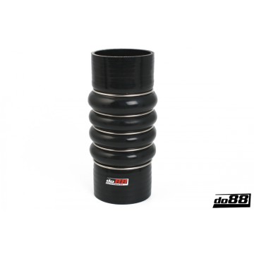 Silicone hose Black Flexkoppling 4-Steg 3´´ (76mm)