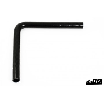 Silicone hose Black 90 degrees long leg 0,875´´ (22mm)